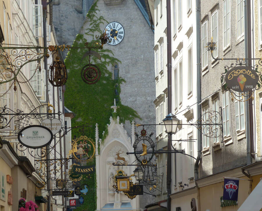 Salzburger Altstadt, zum Shoppen, Flanieren und Genießen